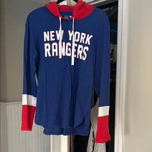 New York Rangers Blue and Red Hoodie large
